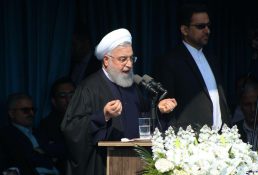 سخنرانی رئیس جمهور در ورزشگاه تختی لاهیجان