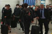 بازیکنان کاشیما با ماسک وارد تهران شدند